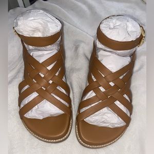 NWT Asra samara size 5 Brown gladiator sandals
